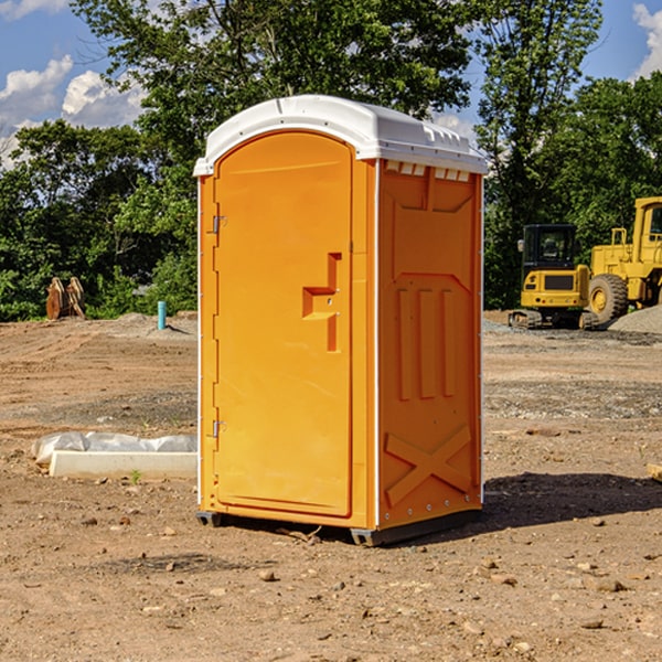 how often are the porta potties cleaned and serviced during a rental period in Taneyville